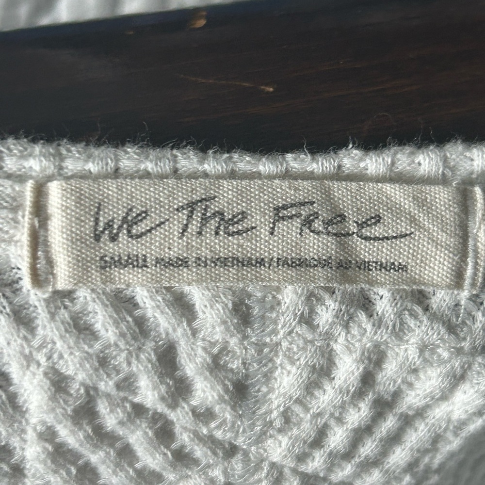 We The Free White waffle knit small - Picture 2 of 3